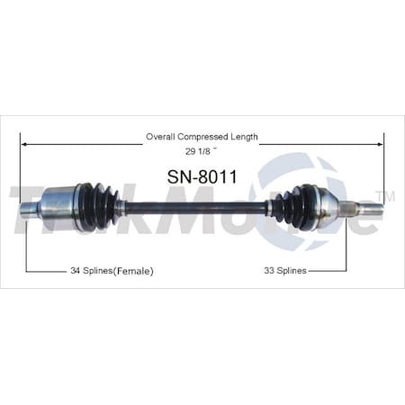 Surtrack Axle Cv Axle Shaft, Sn-8011 SN-8011